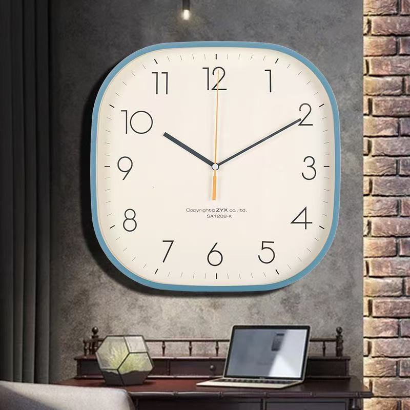 Reloj de pared moderno sin perforación simple reloj de pared sala de estar reloj doméstico 2023 nuevo reloj de pared cuadrado red grande reloj