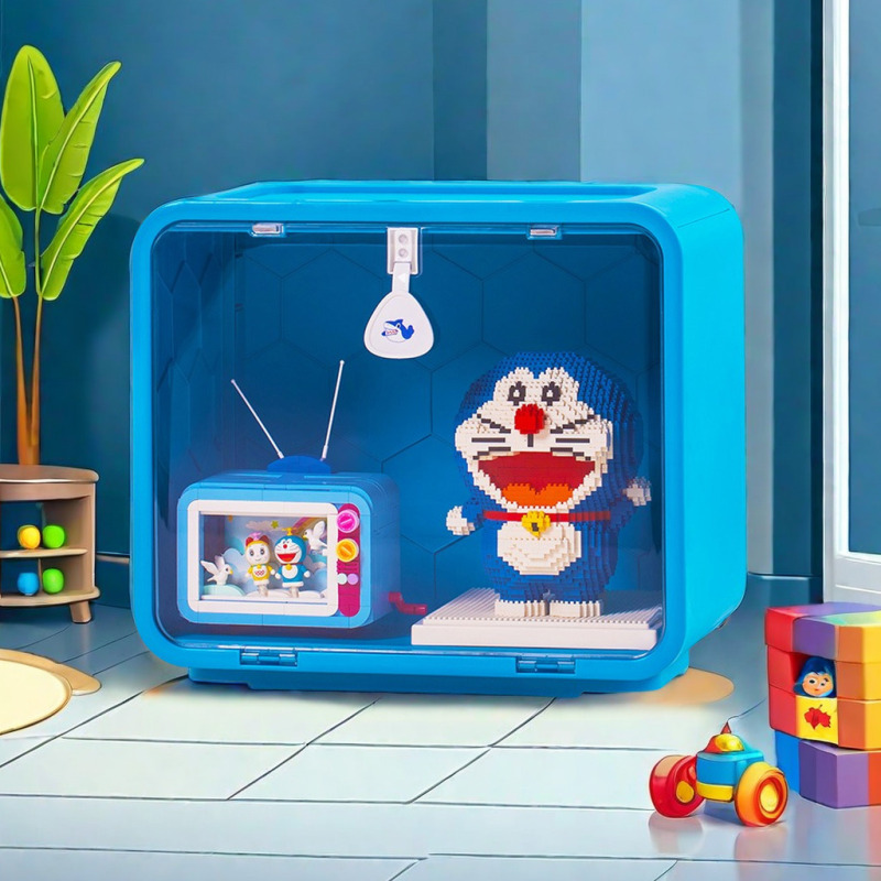 おもちゃ収納ボックスレゴブロック手作りブラインドボックス置物防湿防塵ディスプレイキャビネット折りたたみ可能多目的ボックス|undefined