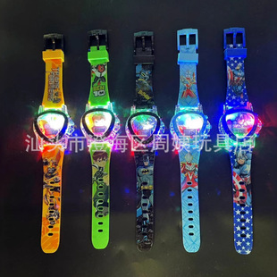 New Children's Light Music Electronic Watch Colorful Light Sanrio Student Luminous Toy Watch Gift Prize Batch