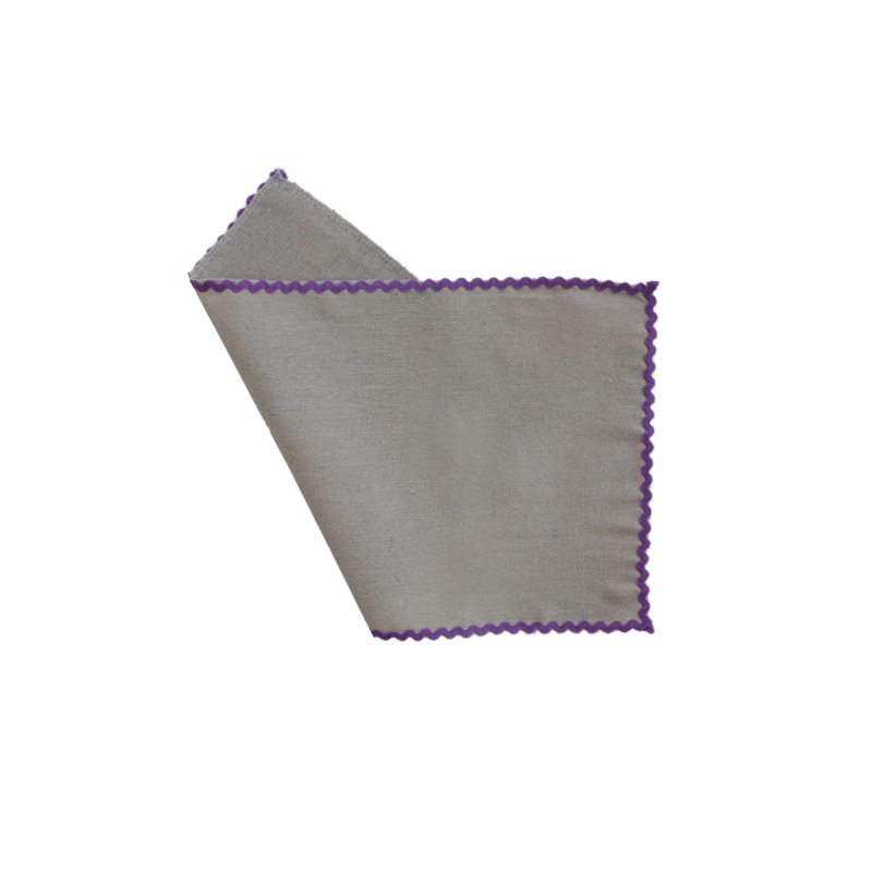 Almohadilla de tela de lino y algodón americano, mantel occidental, simple, rectangular, creativo, mantel de servilleta con borde ondulado, fábrica de suministro transfronterizo