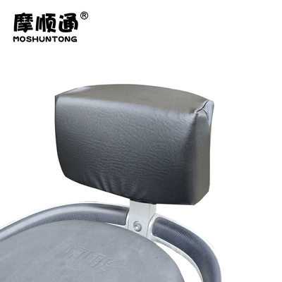 Electric Vehicle Rear Seat Backrest Anti-Collision Leather Backrest Cover Battery Vehicle Waist Protection Shock-Absorbing Backrest Sponge Pad Universal Backrest (Elektromobil üçün bamper qoruyucu yastıqlar) - black-elastic-leather-thick-padded-back-cover