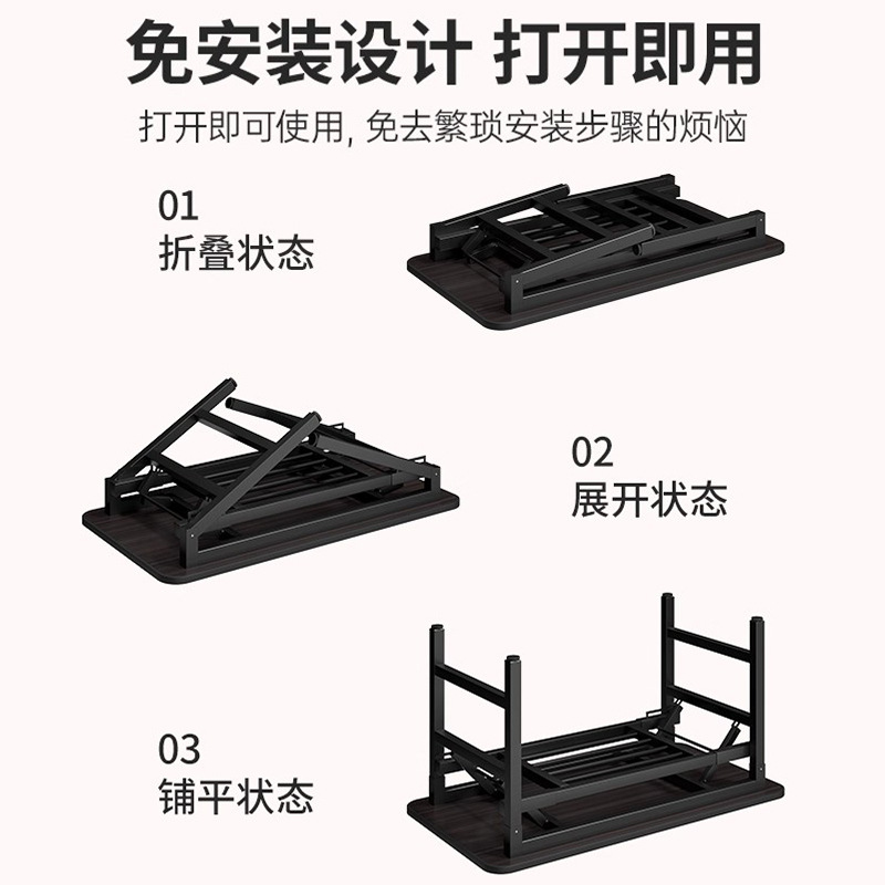 Mesa de computadora plegable simple multifuncional para el hogar mesa de entrenamiento de barra larga simple para aprender escritura escritorio de oficina