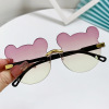 Trend children's fashionable cute sunglasses, cartoon glasses, with little bears