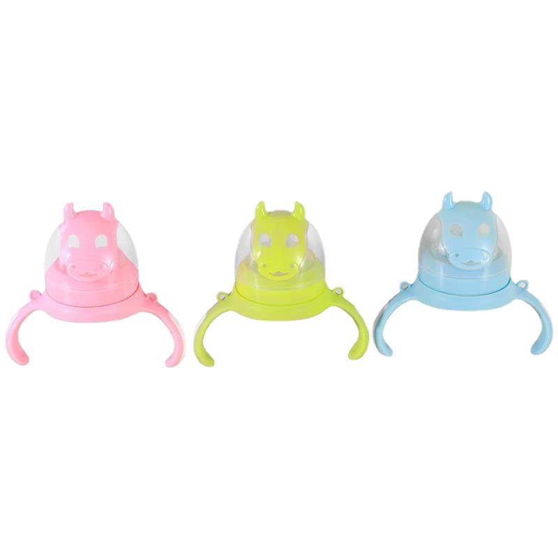 Feeding bottle, two-color handle, dust cover, accessories, 6cm, wide neck