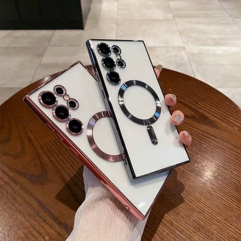 Samsung Magnetic Phone Case Is Suitable for Samsung Galaxy S25/S24Fe/S23Ultra Transparent Protective Case