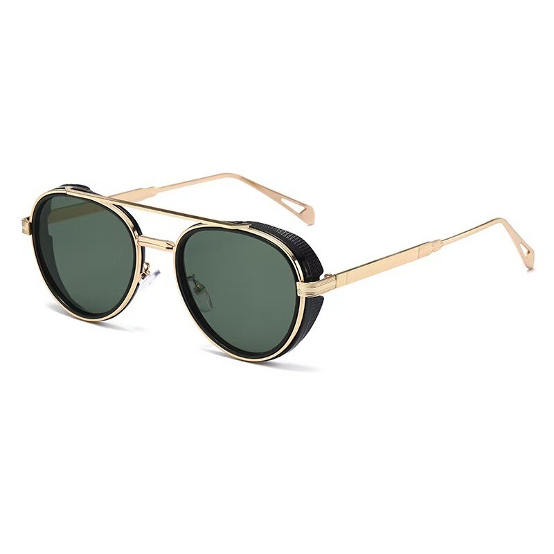 European and American Retro Oval Frame Sunglasses for Men, Small Frame Sunglasses for Women, Trendy Cross-Border Eyewear Wholesale