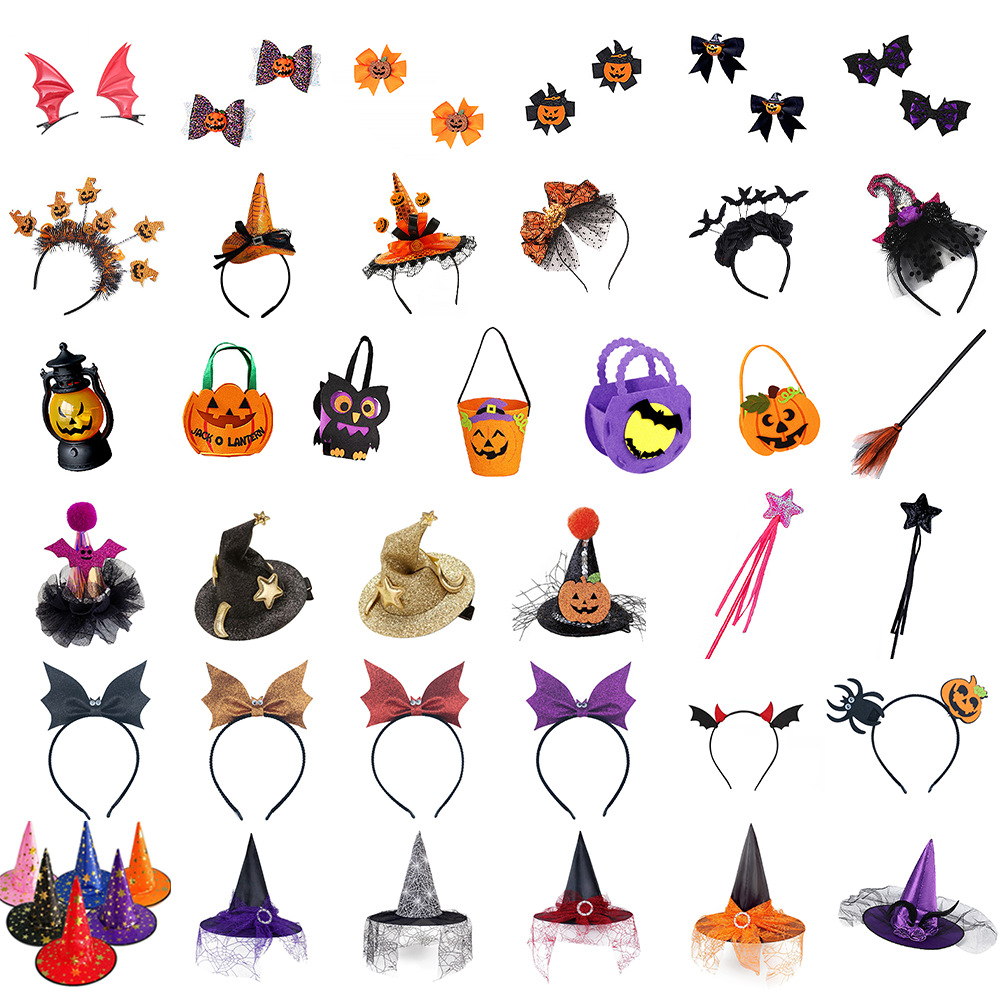 Diadema Temática de Halloween de Plástico y Resina con Diseño de Calabaza para Fiesta de Halloween