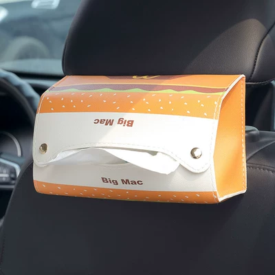 Hanging Bag, Car tissue box/set - mcdonalds-burger-car-tissue-cover