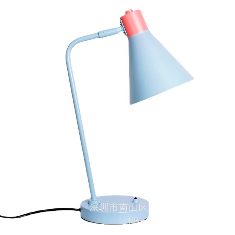 Blue table lamp for hotel for bedroom, reading for bed