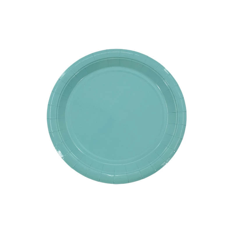 Comercio extranjero transfronterizo Amazon venta caliente de 7 pulgadas 9 pulgadas bandeja de papel desechable platos de pastel para niños fiesta de cumpleaños decoración de cubiertos