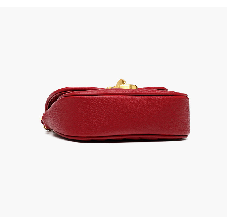 Women's Medium Pu Leather Stripe Solid Color Basic Square Magnetic Buckle Crossbody Bag display picture 4