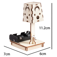 Intelligence-boosting toys small desk lamp for primary school students children DIY science and technology small handicraft wooden assembly toys physics teaching aids