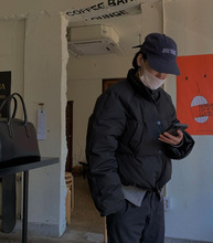 现货2022冬季新款韩国东大门nothing writ*en白鹅绒90羽绒服外套