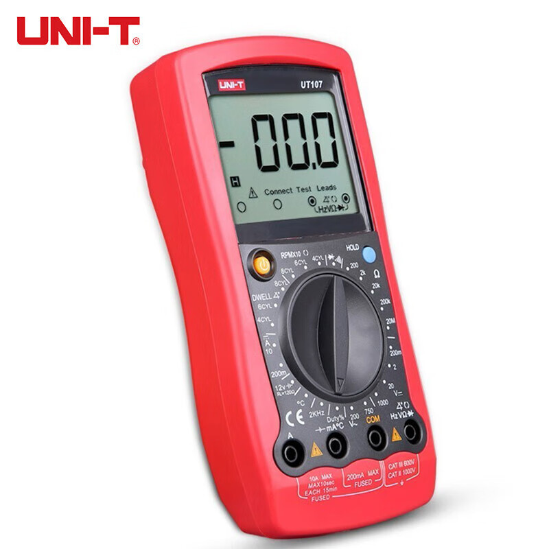 UNI-T UT107 multímetro automotriz multímetro digital de alta precisión frecuencia / temperatura 12V eléctrica