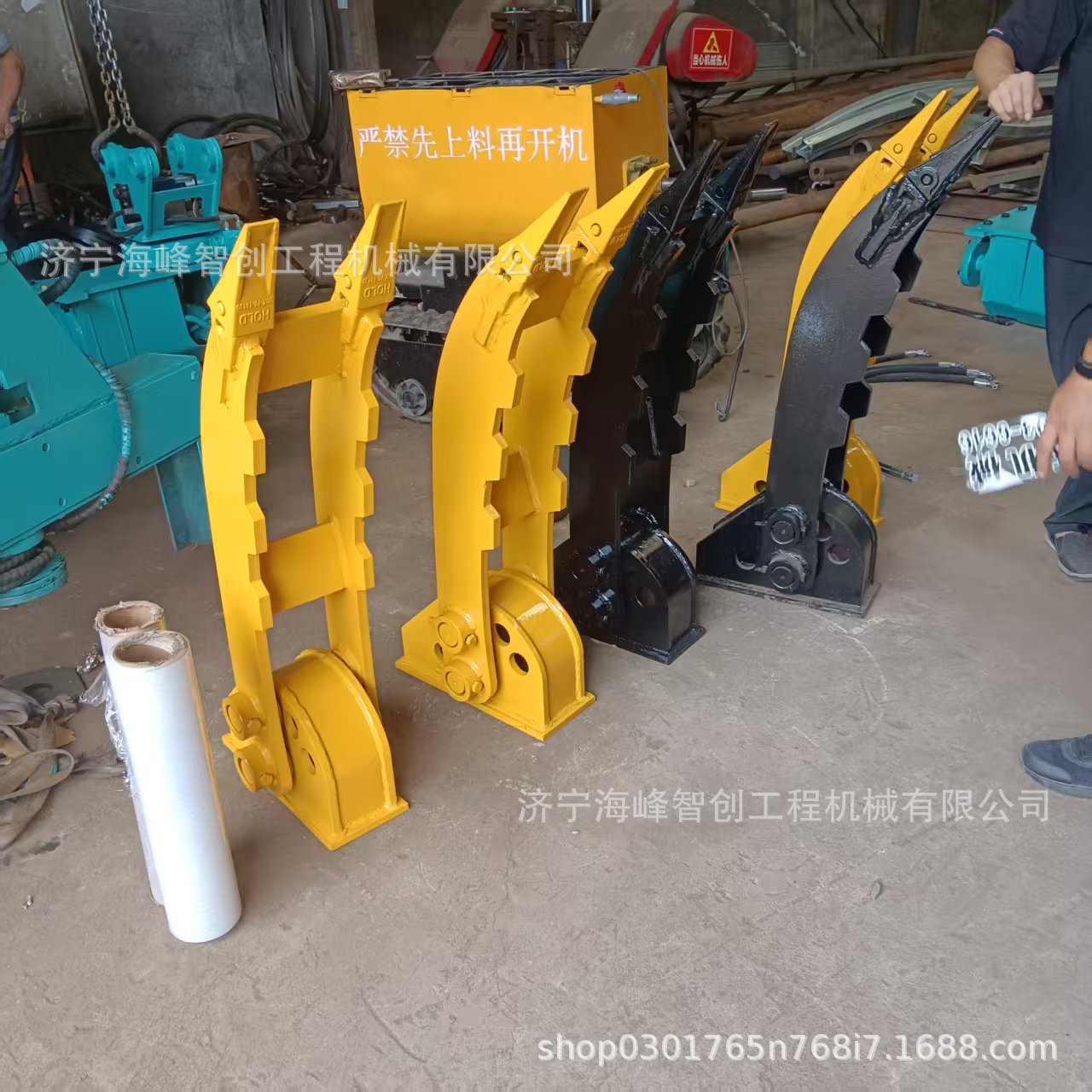 外贸跨境夹取木材用拇指夹挖斗配合夹子夹石机单齿四齿拇指夹木器