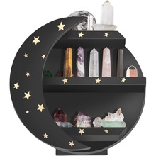 跨境月亮水晶支架置物架手工展示架家居花架家具工艺品礼物A25