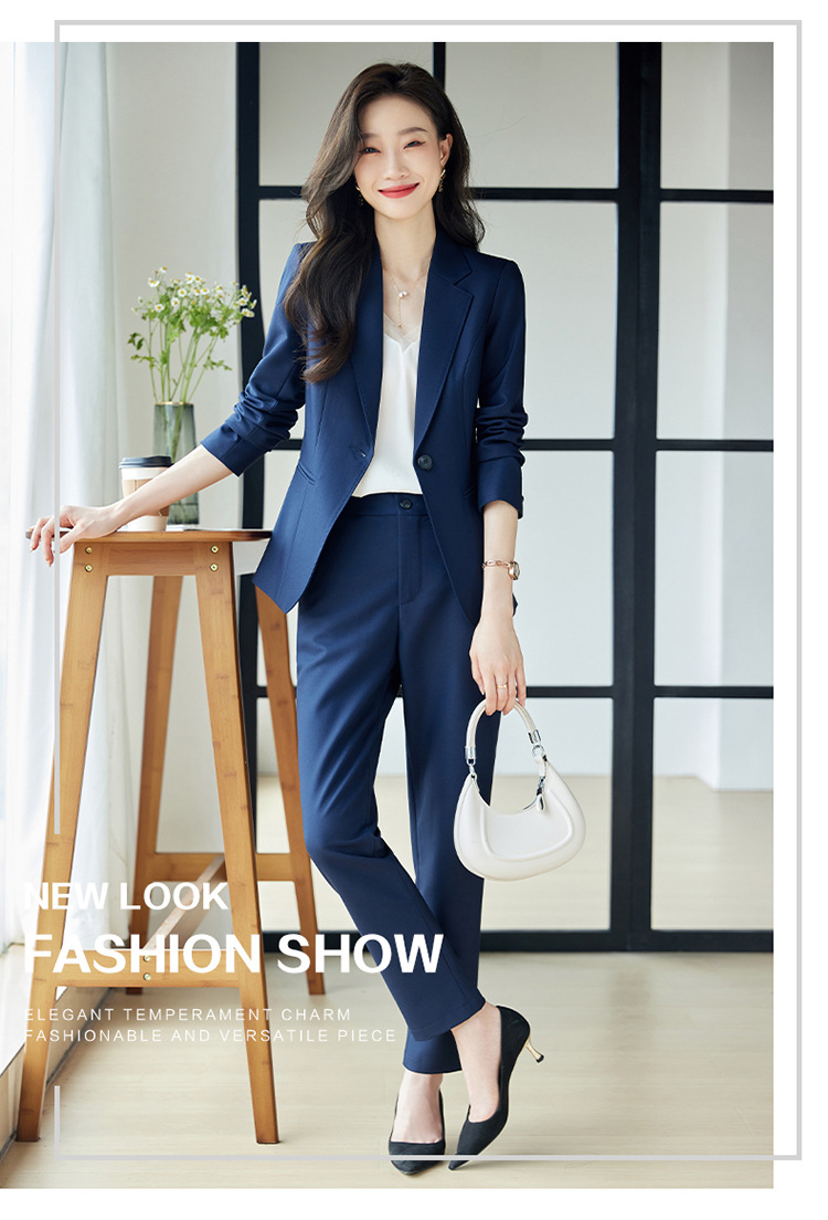 法米姿 秋冬新款时尚修身职业装高端工装西服两件套