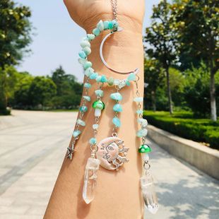 Moon mushroom accessories white crystal strip natural crystal gravel car pendant
