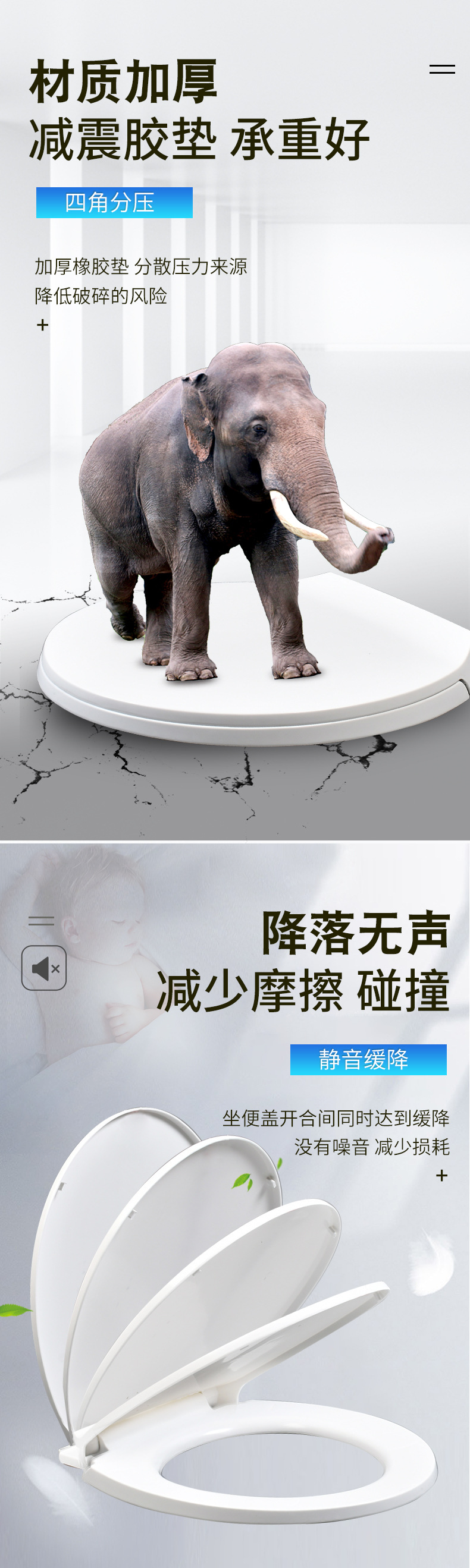 Toilet seat cover, slow-lowering toilet seat cover, flush toilet seat cover, UVO type accessories, old-fashioned universal style Specification drawing