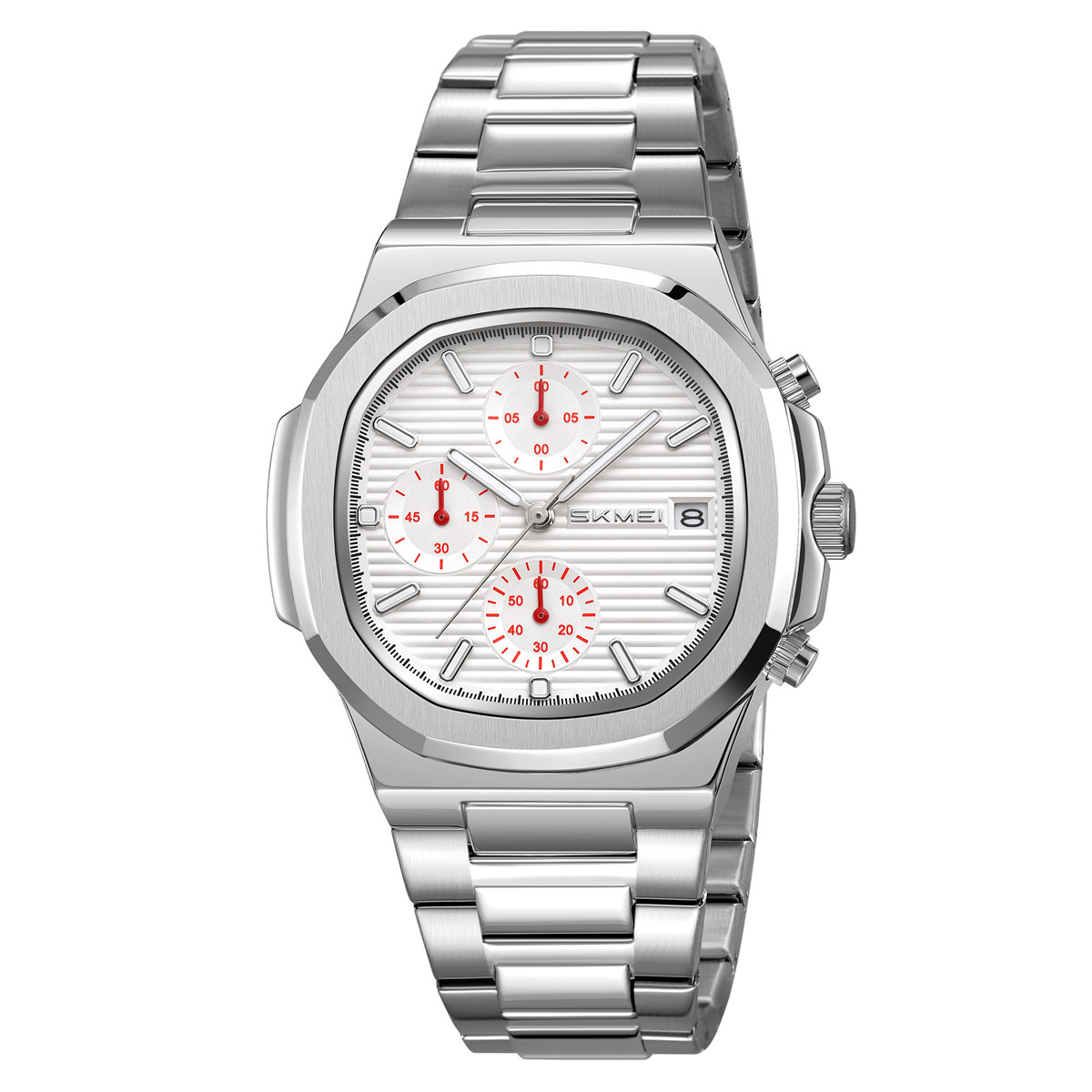 Momento de tres ojos seis agujas reloj de cuarzo para hombres nocturna multifuncional deportivo impermeable reloj de negocios fuente mayorista