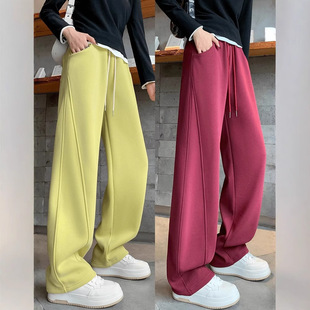 Narrow Banana Pants Women's Spring Scimitar Pants 2025 New Sickle Straight Pants Casual Sports Wide-Leg Sweatpants