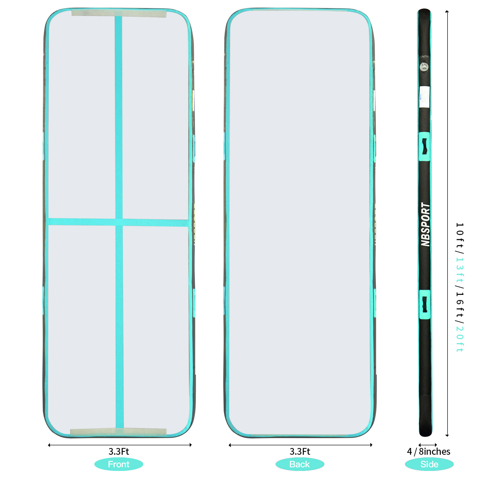 Cojín de aire para deportes interiores gimnasia inflable cojín de baile cojín de artes marciales cojín de taekwondo