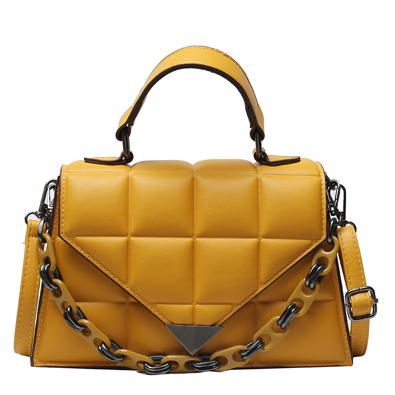 Bolso de mujer 2022 nueva moda rombo bolsa de mensajero Kelly bolso de moda Cadena de color sólido bolso de hombro