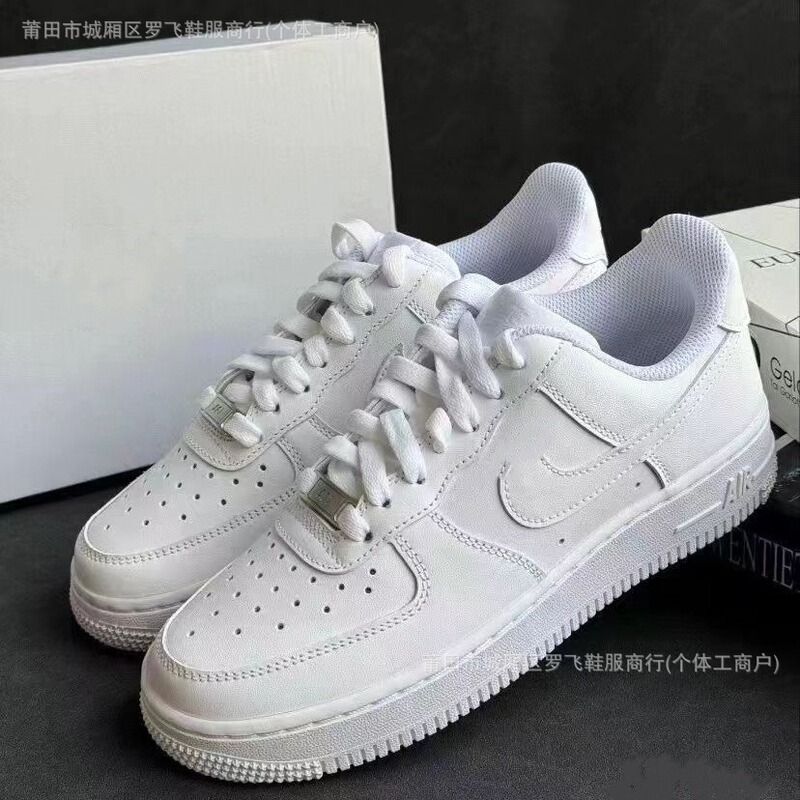 Putian Shoes High Version Air Force One Pure White AF1 Classic Women's Maka Keel White Men's Black and White Pure Original White Shoes