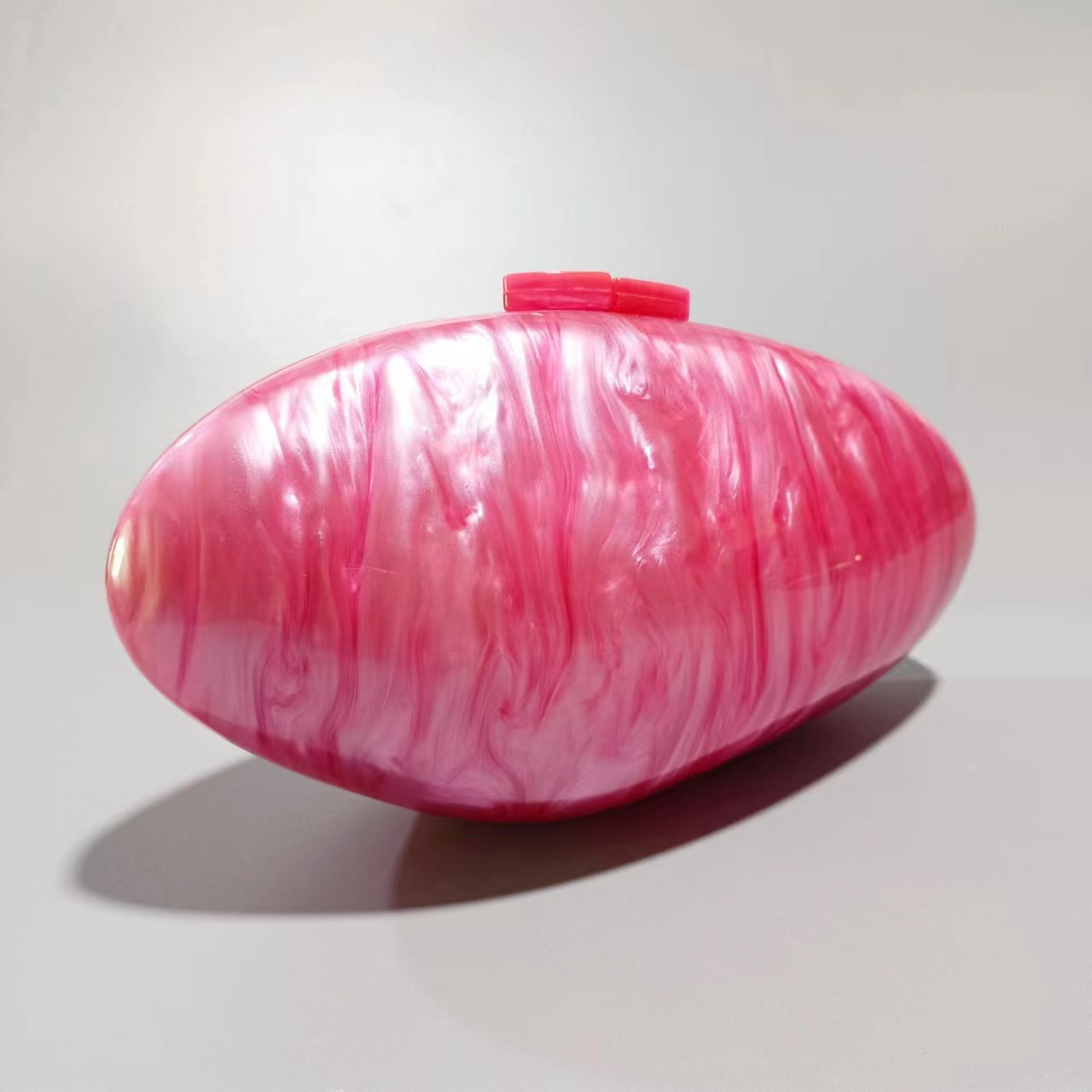 Solid Color Pattern Arylic Solid Color Oval Clutches