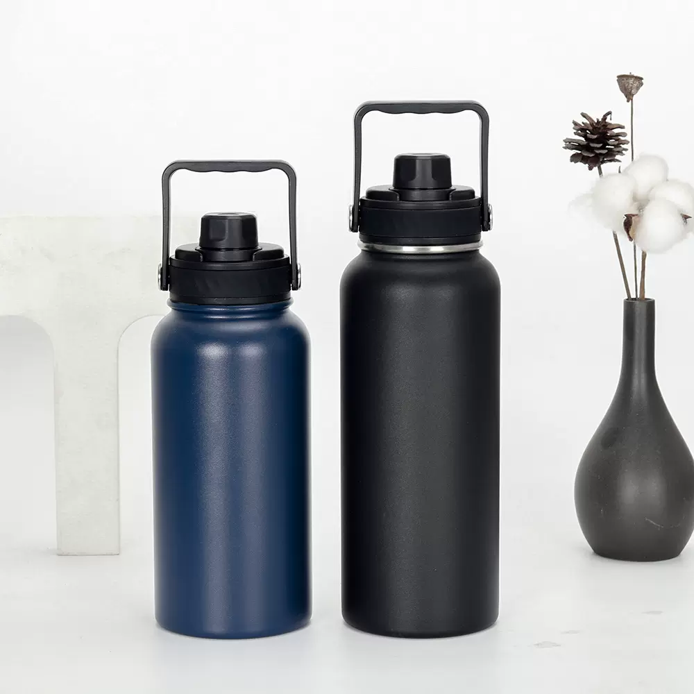 跨境大容量保温杯亚马逊跨境外贸骑行运动水壶户外304不锈钢1000