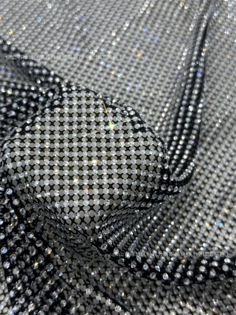 Transfronterizos amazónicos de moda de alta calidad, ropa de mangas largas de diamante de alta densidad, tela de diamante caliente de alta densidad