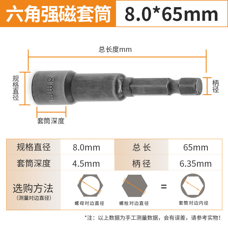 65内六角風ロットスリーブの磁気を深めます。6-19mm六角磁気スリーブの規格がそろっています。|undefined