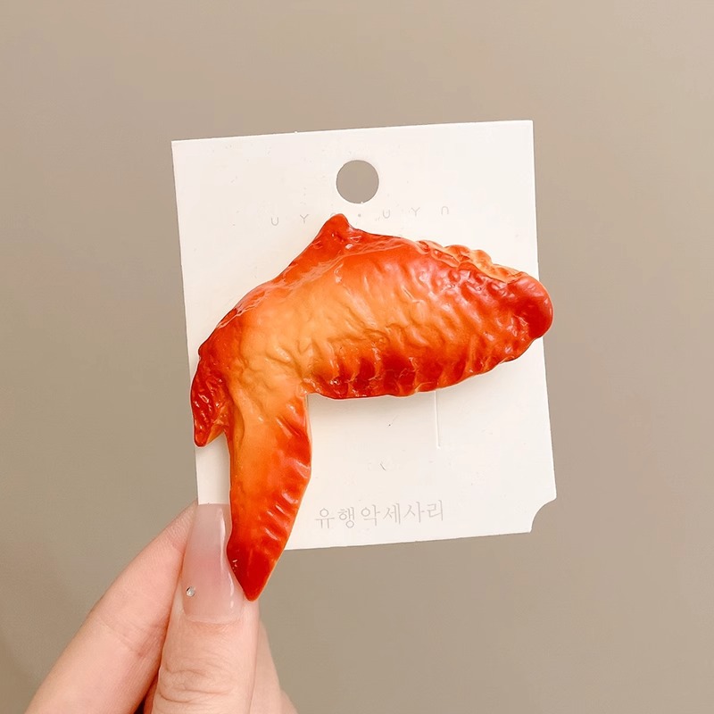 Alimentos artificiales horquilla creativo divertido duckbill lado nuevos accesorios para el cabello Bangs palabra divertido clip horquilla tocado