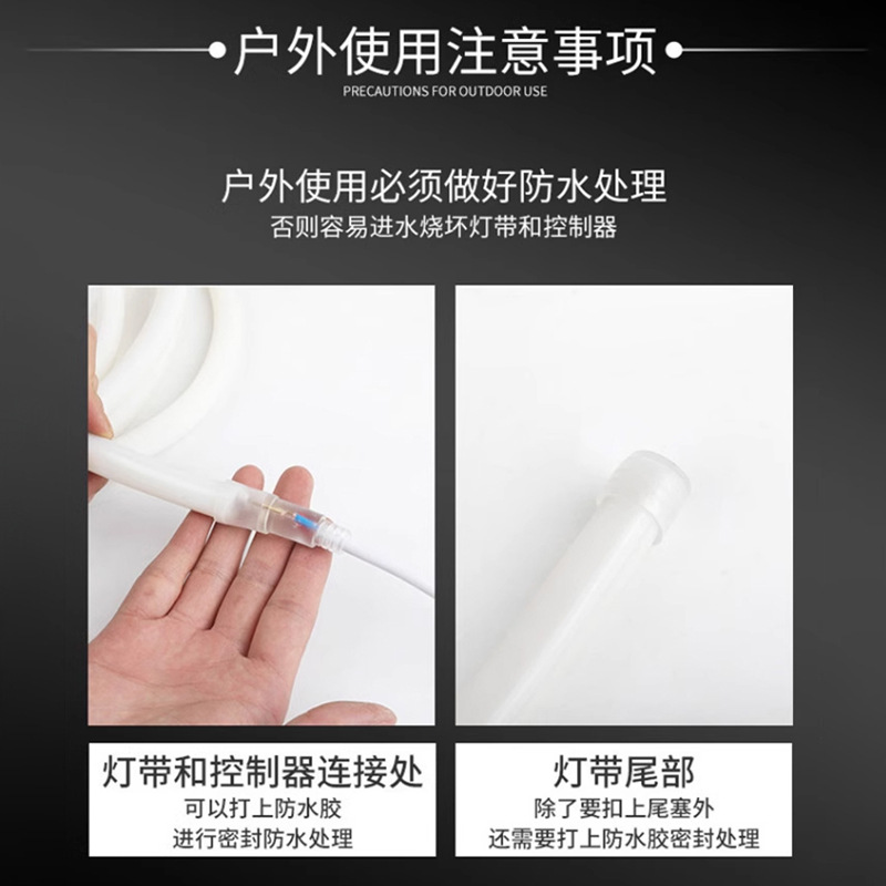 220V LED 라운드 360 도 발광 유연한 네온 빛 밝은 야외 조명 장식 방수 호스 스트립
