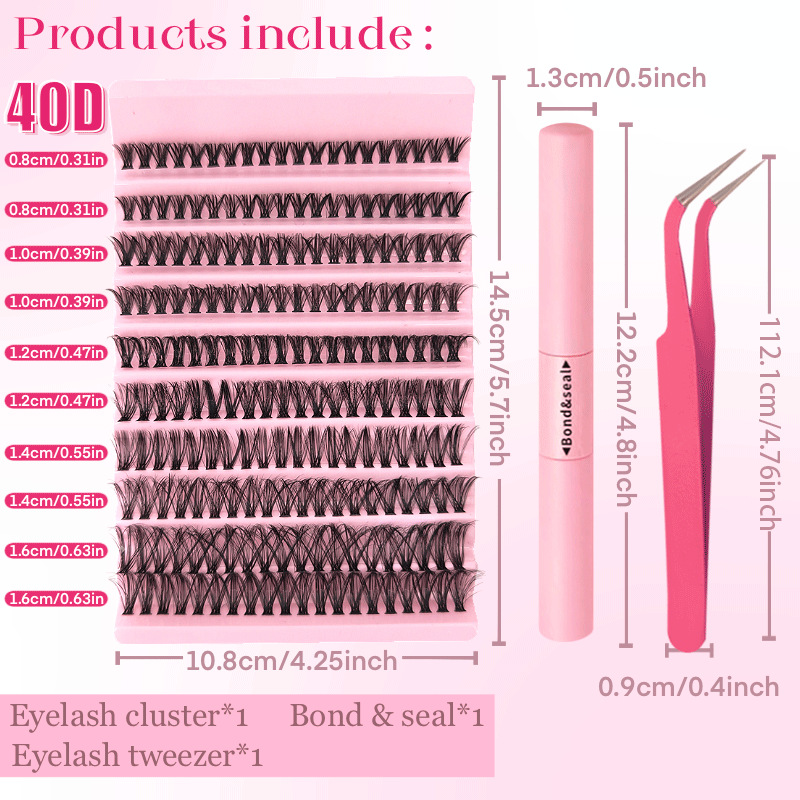 [Kann im Auftrag von] Grenzüberschreitender Außenhandel Wimpern falsche Wimpern 40D Einzelcluster DIY segmentiert europäisch und amerikanisch selbst gepfropft dreidimensionale heiß_voghion.com