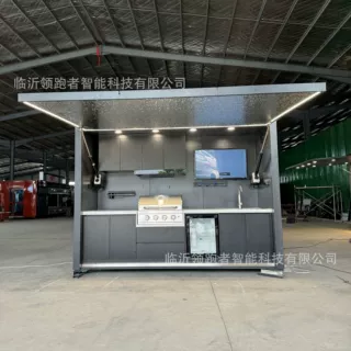 源头工厂定制高端智能户外厨房 别墅庭院模块化移动组合厨台批发