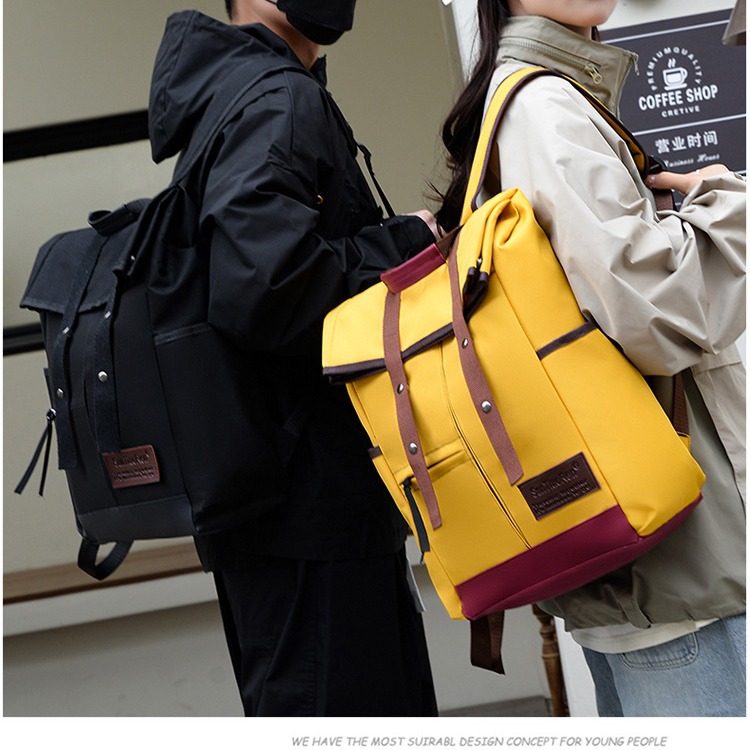 Water repellent capacious travel bag