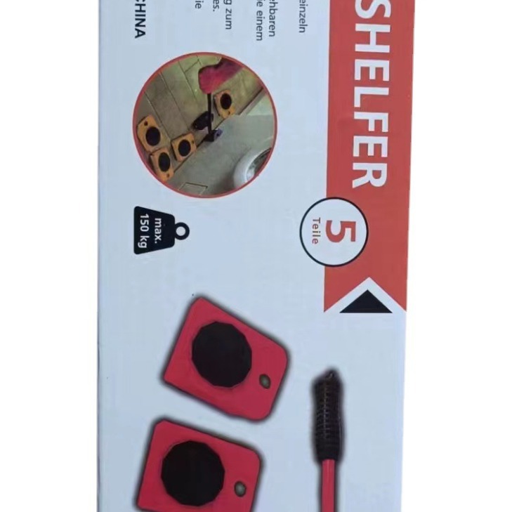 Juego de 5 herramientas para mover muebles – almohadillas deslizantes, antirays