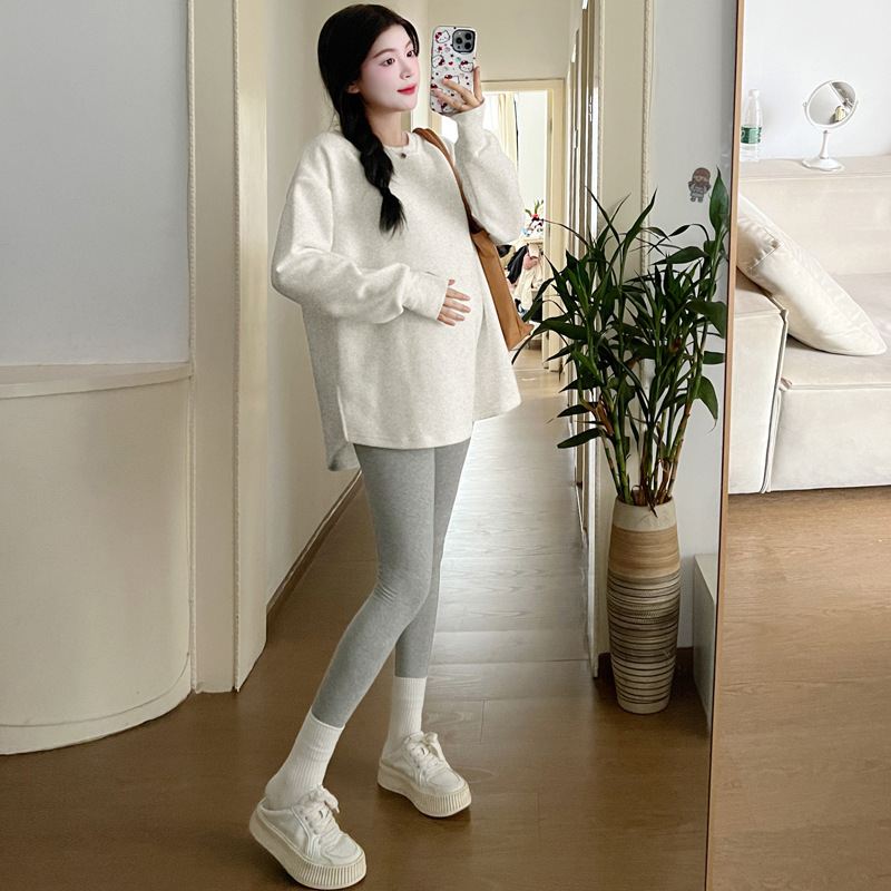 现货孕妇秋冬装打底衫孕妇卫衣加绒加厚宽松上衣2025新款上衣|undefined