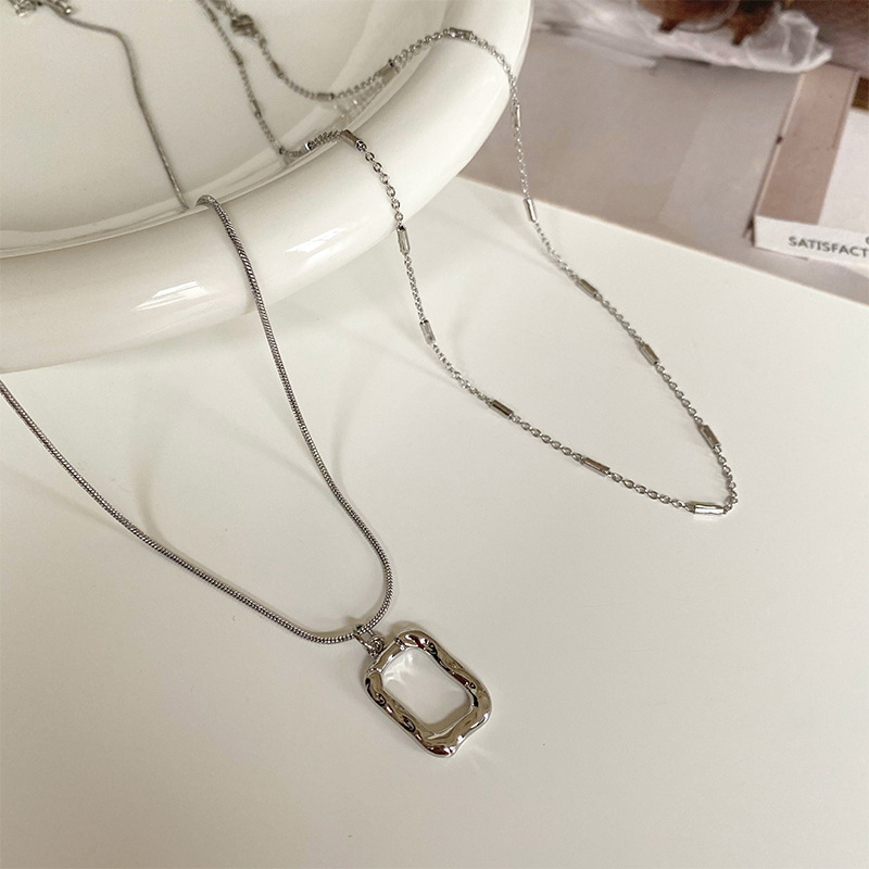 Fashion Solid Color Alloy Plating Womenu0027S Layered Necklaces