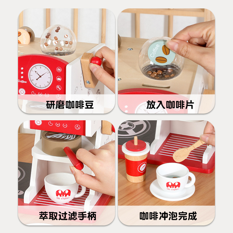 Postres para niños, desayuno, cocina pequeña de madera, juguete, mini simulación, juego de cocina, pan