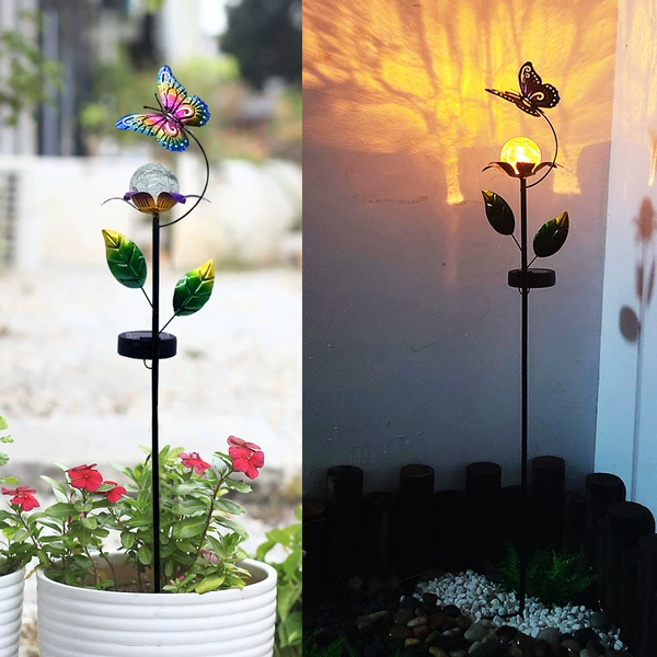 Solar iron floor lamp (lily style)