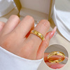 Tide, minimalistic ring stainless steel suitable for men and women, simple and elegant design, on index finger