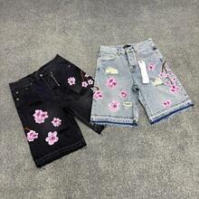 H 37386 Men's Embroidered Denim Shorts ��ʿ�廨ţ�ж̿�