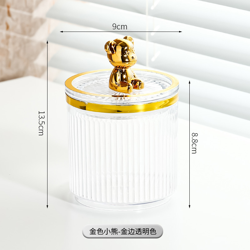 Luz de lujo hisopo de algodón cosmético caja de algodón caja de almacenamiento hogar de alta gama de hilo de algodón hisopo de algodón caja de hilo