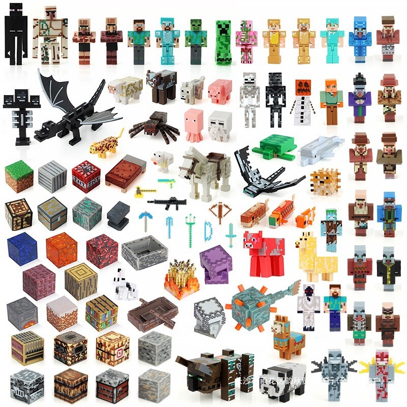 Minecraft Plastic Toy Doll Figure Ender Dragon Steve Creeper Iron Golem Doll Doll Model