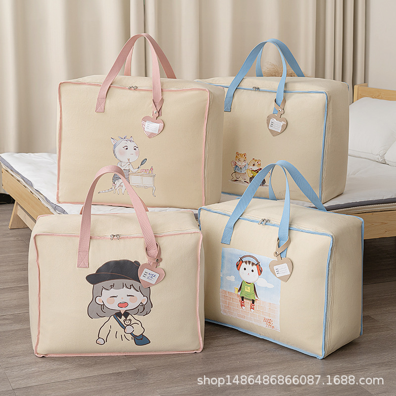 Pure Cotton Kindergarten Quilt Storage Bag Student Clothing Cotton Bedding Clothing Luggage Canvas Satchel Luggage Bag Large Capacity Pure Cotton Kindergarten Quilt Storage Bag Student Clothing Cotton Bedding Clothing Luggage Canvas Satchel Luggage Bag Large Capacity