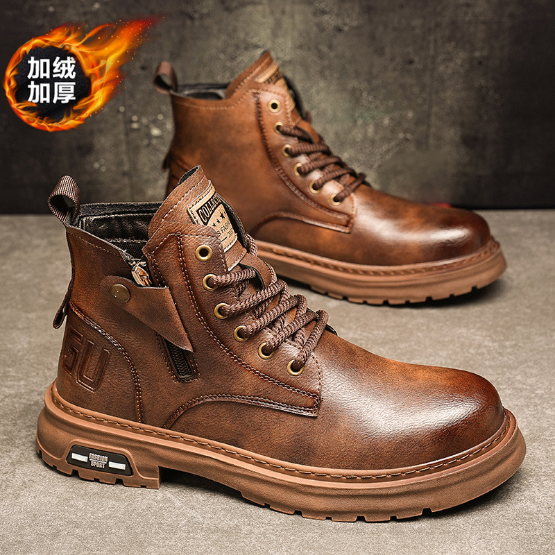 Martin boots para hombre 2025 nueva tendencia de otoño para hombre botas de herramientas de estilo británico de alta gama para hombre