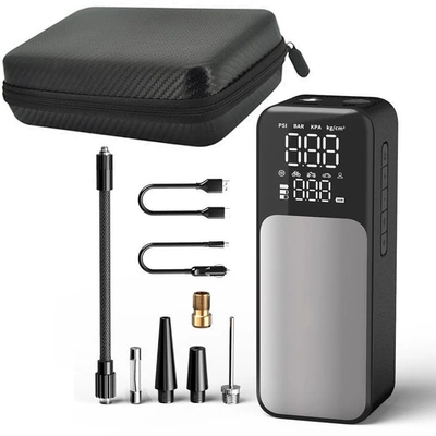 Cross-border car air pump Hava nasosu - dual-power-supply-three-battery-model-with-power-bank-gift-box