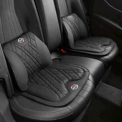 Qashqai, Teana Lumbar Support – Seat cushion, seat cover - nissan-2-lumbar-supports-2-seat-cushions-noble-black